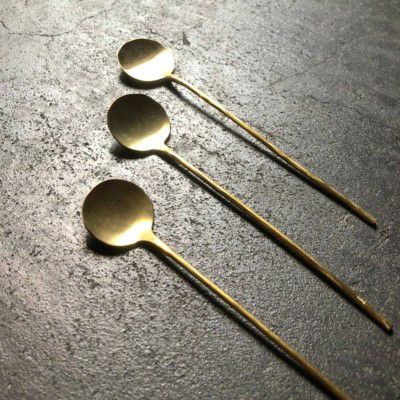 カトラリー(スプーン等) Thai Brass flatware BRASS （真鍮）のティースプーン | 北欧雑貨・ナチュラル雑貨の
